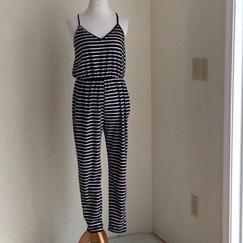 SHIEN Black & White pants romper